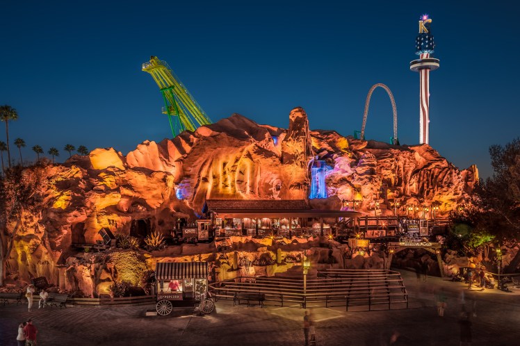 Calico Mine Ride Night Exterior